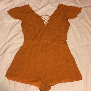 Honey Punch burnt orange romper